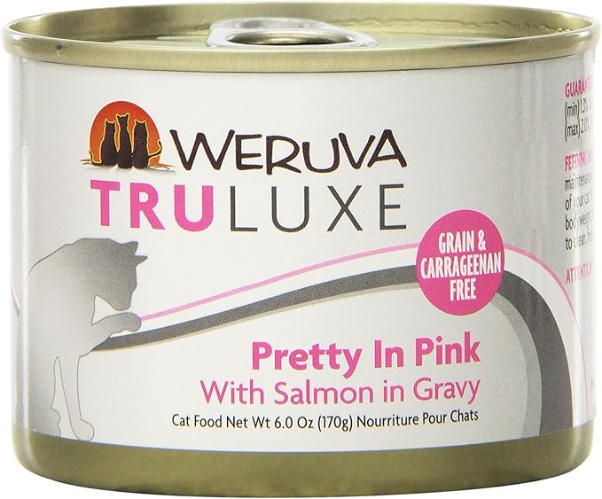 Weruva Truluxe Cat Food, Pretty In Pink With Wild-Caught Salmon In Gravy, 6Oz Can (Pack Of 24), Model:4339