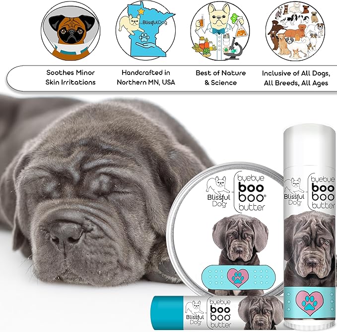 The Blissful Dog 8 oz TIN Neapolitan Mastiff Booboo Butter
