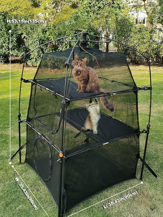 Portable Large Pop Up Pet Cat Tents Enclosures for Outside Patio