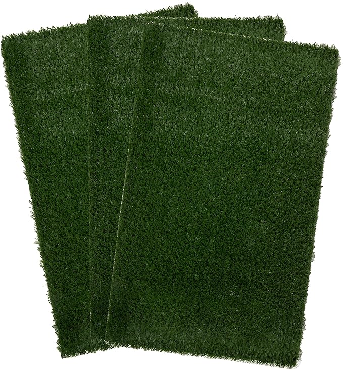 Set of 3 Reusable Pee Pads for Dogs - 41x27in Replacement Artificial Dog Grass - Washable Dog Housebreaking Supplies for Puppy Training by PETMAKER