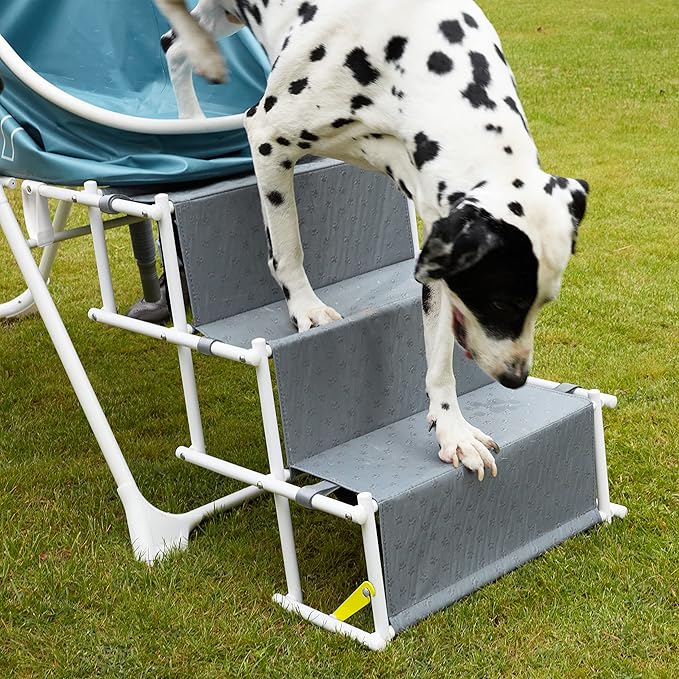 Big Dipper Dog Bath Tub with Stairs, Elevated Portable Foldable Wash Station with Steps for Bathing, Shower and Grooming, Indoor, Outdoor, for Medium to Large Size Dogs