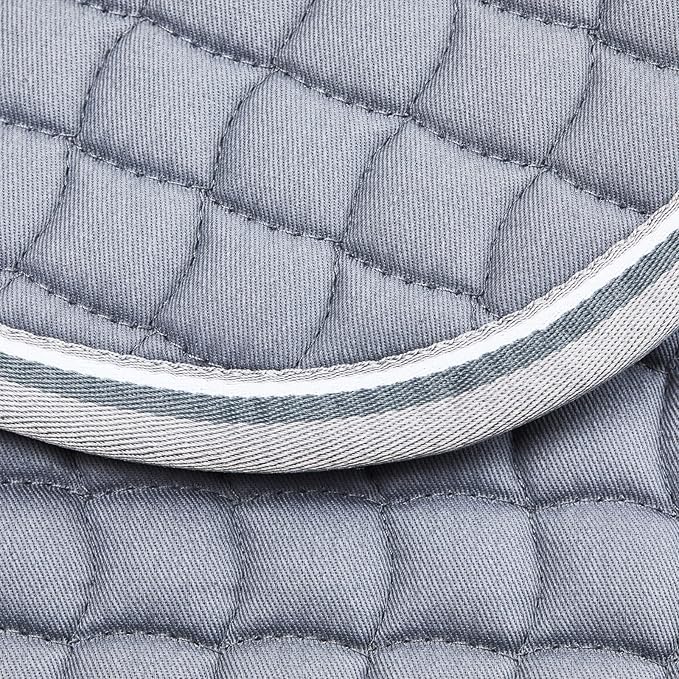 HORZE Adepto Quilted Quick-Dry Dressage Saddle Pad for Horses with Two-Tone Trim