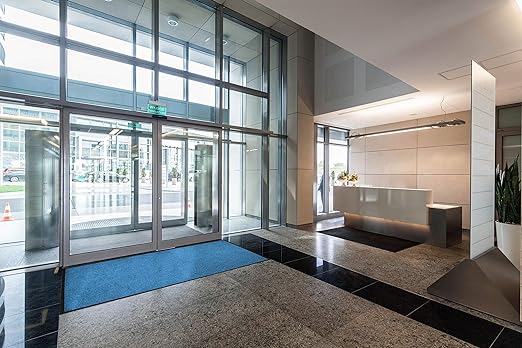 M+A Matting WaterHog Diamond | Commercial-Grade Entrance Mat with Rubber Border – Indoor/Outdoor, Quick Drying, Stain Resistant Door Mat (Charcoal, 3' x 8')