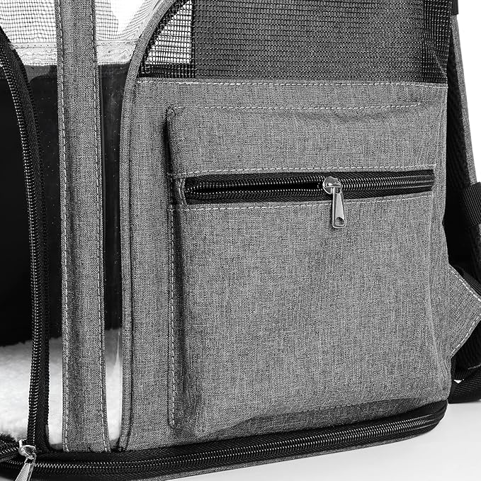 Cat Carrier Backpack for Small Medium Cats Dogs Backpack Puppies up to 26 Lbs, Excellent Visibility and Airflow,Lightweight and Portable Travel Pet Carrier Bag Foldable Design
