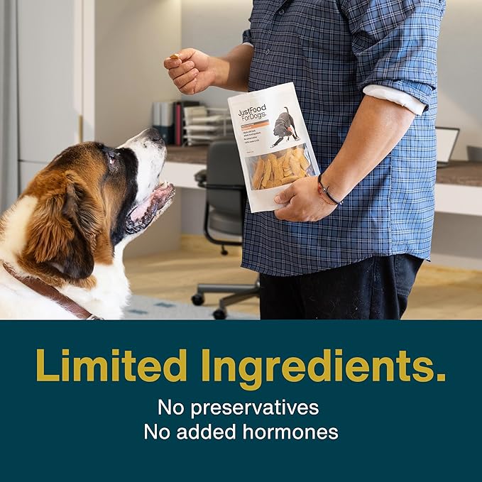 JustFoodForDogs Limited-Ingredient Healthy Dog Treats, Salmon Bark, Made in The USA, 5 oz