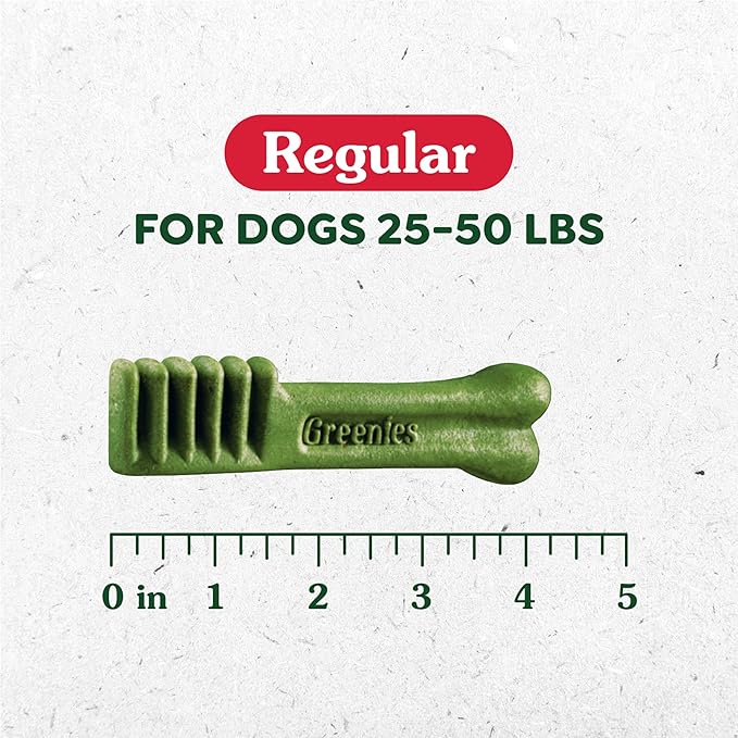 Greenies Original Regular Dental Dog Treats, 12 oz. Pack (12 Treats)