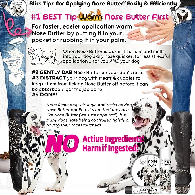 The Blissful Dog Dalmatian Unscented Nose Butter, 2-Ounce