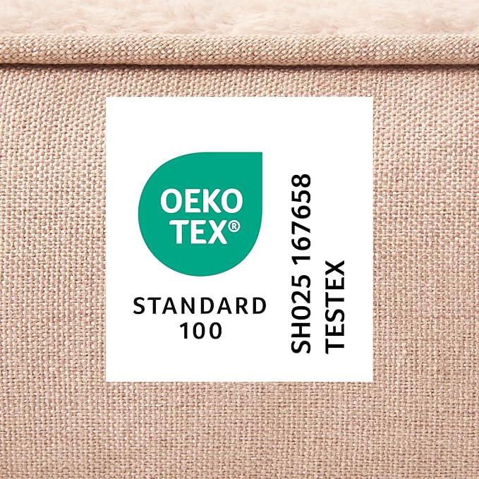 TOWN & COUNTRY EVERYDAY CuddleTown Comfy Solid Bolster Sofa Pet Bed, Supportive & Calming Egg Crate Foam, Non-Slip Bottom, Machine Washable Cover, Warm Taupe, Large 35"x25"x8"