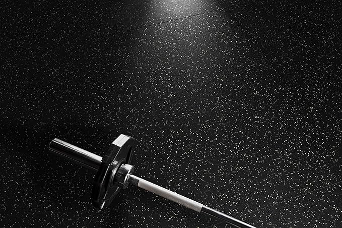 Playsafer Genaflex Rubber Gym Floor Mat, Heavy Duty Commercial Protective Gym Flooring Roll - 8mm Thick (4' X 6', 15% Grey)