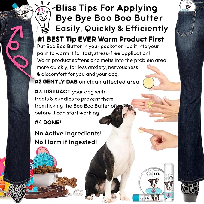 The Blissful Dog .50 oz Tube Boston Terrier Booboo Butter
