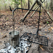 Load image into Gallery viewer, BattlBox Bushcraft Swivel Grill Set w/ Waxed Canvas Carrying Case