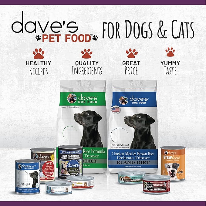 Dave's Pet Food Grain Free Wet Cat Food Gravy (Tuna & Chicken Dinner in Gravy), Naturally Healthy Canned, Added Vitamins, 5.5 oz Cans (24 Pack)