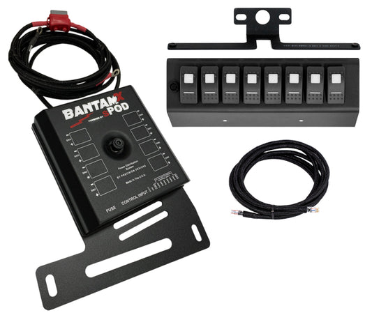 sPOD 07-08 Jeep Wrangler JK BantamX w/Red LED Switch Panel