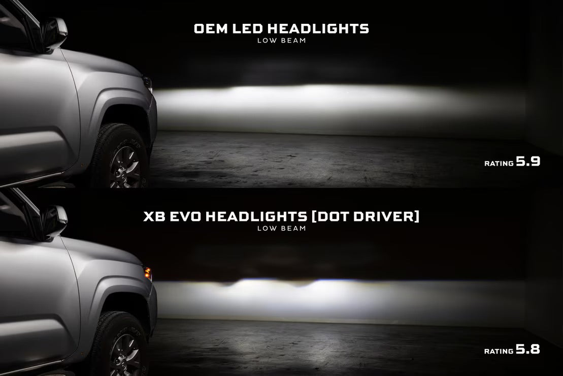 Morimoto XB Evo LED Headlights | 2016-2023 Toyota Tacoma (Amber DRL / Pair)