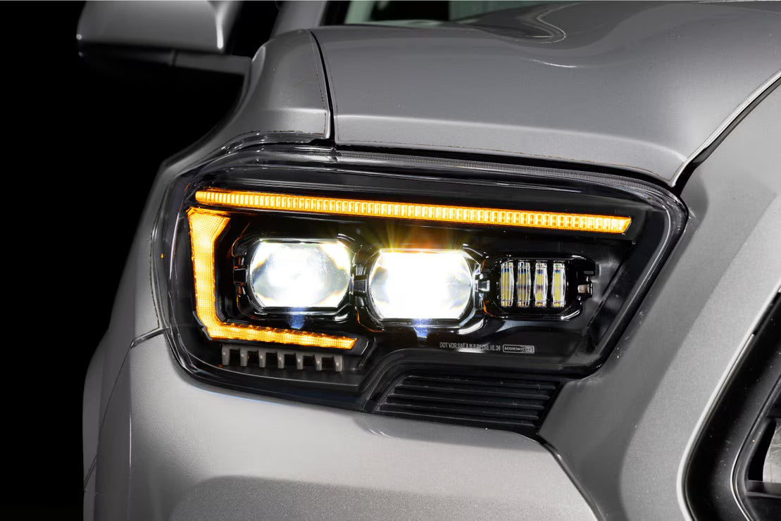 Morimoto XB Evo LED Headlights | 2016-2023 Toyota Tacoma (Amber DRL / Pair)