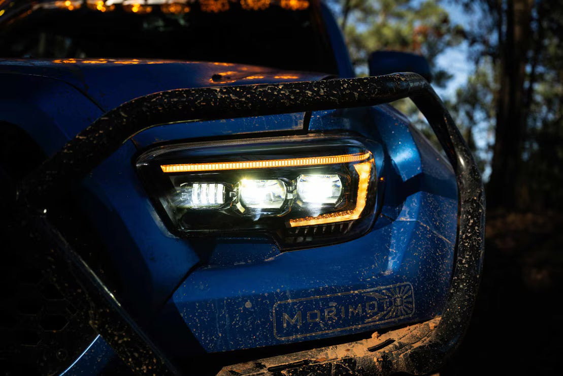 Morimoto XB Evo LED Headlights | 2016-2023 Toyota Tacoma (Amber DRL / Pair)