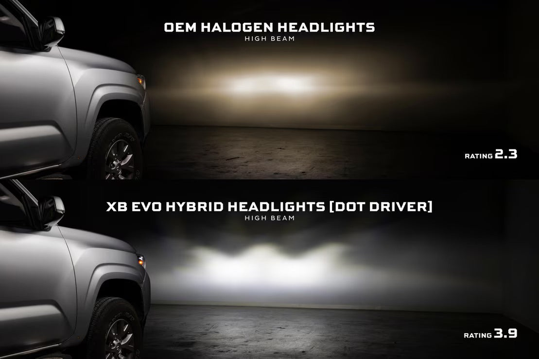 Morimoto XB Evo Hybrid LED Headlights | 2016-2023 Toyota Tacoma (White DRL / Pair)