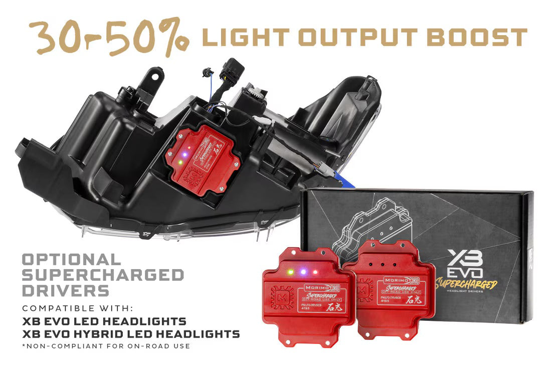 Morimoto XB Evo Hybrid LED Headlights | 2016-2023 Toyota Tacoma (White DRL / Pair)