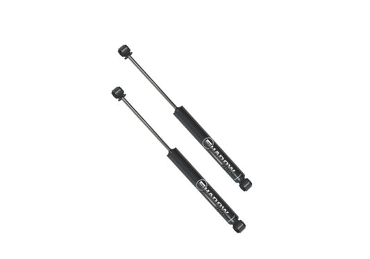 Superlift 21-23 Ford F-150 Lift Kit Rear Shock Box SL Shadow 6in. Lift, featuring two high-performance rear shocks designed for enhance off-road handling.