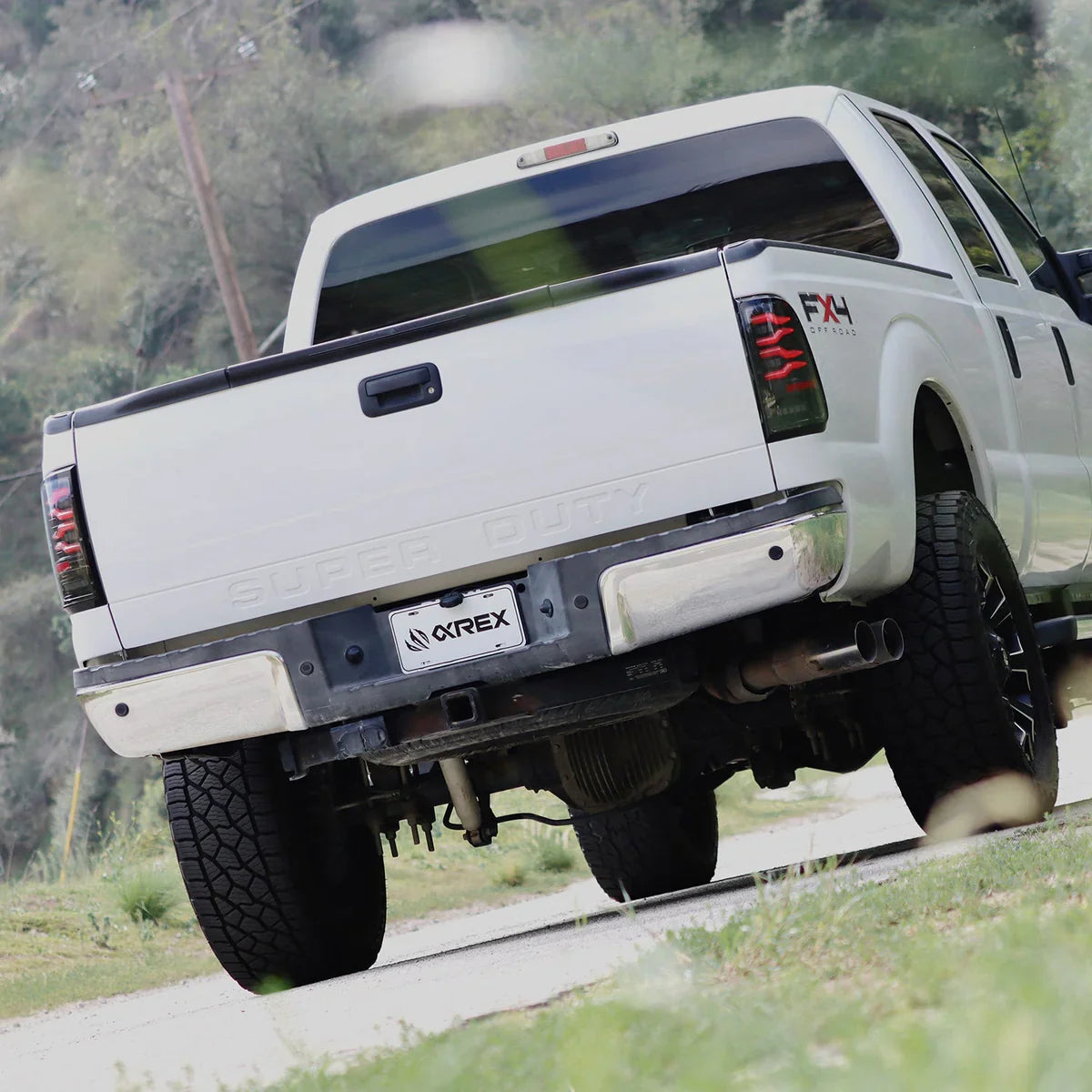 AlphaRex 99-16 Ford Super Duty / 97-03 F150 LUXX-Series LED Tail Lights Black