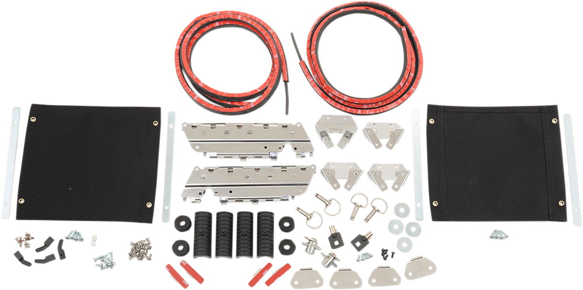 DRAG SPECIALTIES Saddlebag Hardware Kit with Tether for OEM-Style Hard Saddlebags S77-0145KDSNU