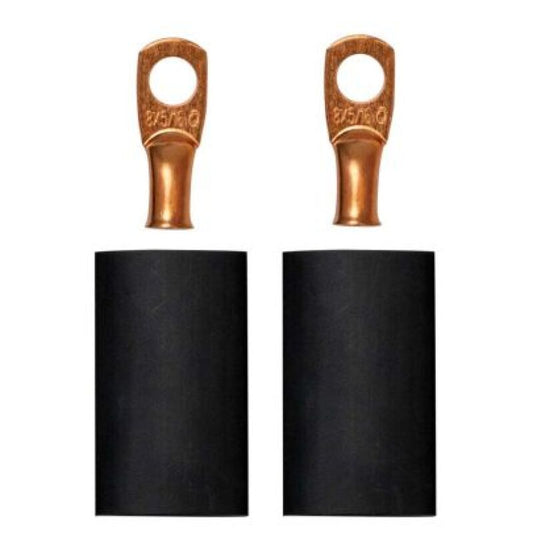 Moroso 5/16in Dia Stud 8 GA Wire Crimp/Solder Battery Cable Terminal Kit (2 Pack)