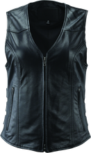 Load image into Gallery viewer, Kuryakyn Leather By River Road Plains Leather Vest Black Womens - 2XL