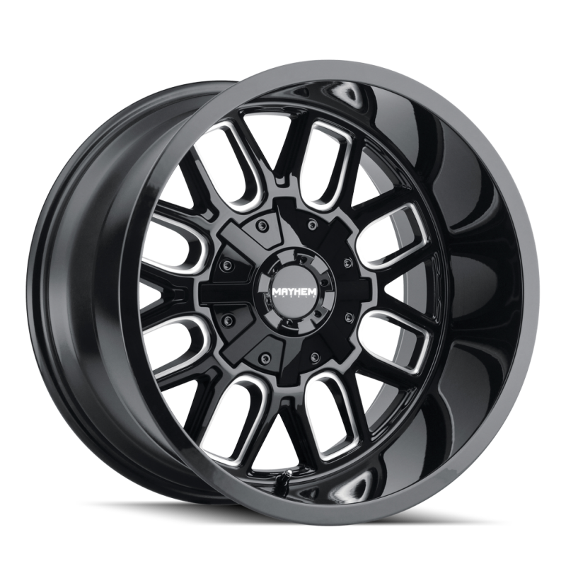 Mayhem 8107 Cogent 17x9 / 8x165.1 BP / -12mm Offset / mm Hub Gloss Black Milled Wheel