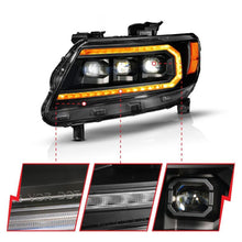 Load image into Gallery viewer, ANZO 15-22 Chevy Colorado Full LED Headlights w/ Initiation (Amber DRL) - Black