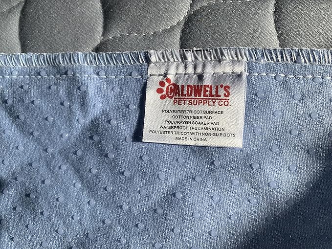 Caldwell's Pet Supply Co. 60x60 Potty Pads, Washable Pee Pads for Dogs, Reusable Pee Pad for Dogs, Puppy Potty Mat, Whelping Rug, Reusable Puppy Mat, Waterproof Rug for Dog, for Large Dog
