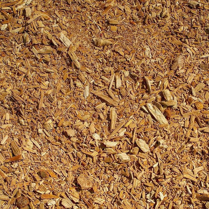 Premium Gold Wood Mulch for Landscaping, Gardens, Lawns, Potting Media, and Potted Plants (2 CF - 56 L - 59 QTS)