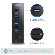 Load image into Gallery viewer, Anker 60W 10-Port USB 3.0 Data Hub