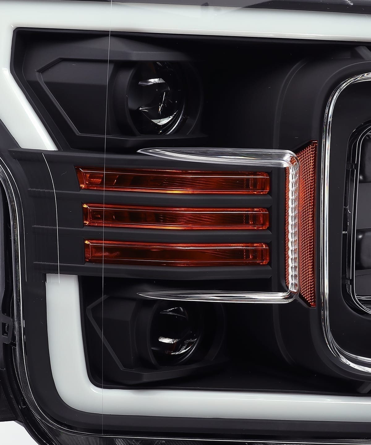 AlphaRex 18-20 Ford F150 LUXX-Series LED Projector Headlights Black