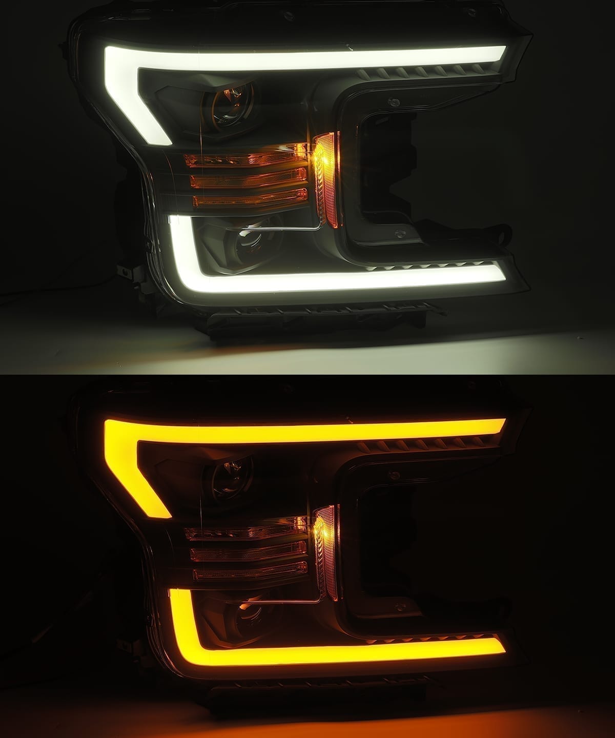 AlphaRex 18-20 Ford F150 LUXX-Series LED Projector Headlights Black