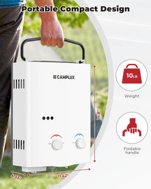 Camplux AY132 Portable Propane Water Heater