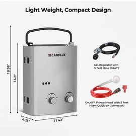 Camplux AY132G Portable Propane Water Heater