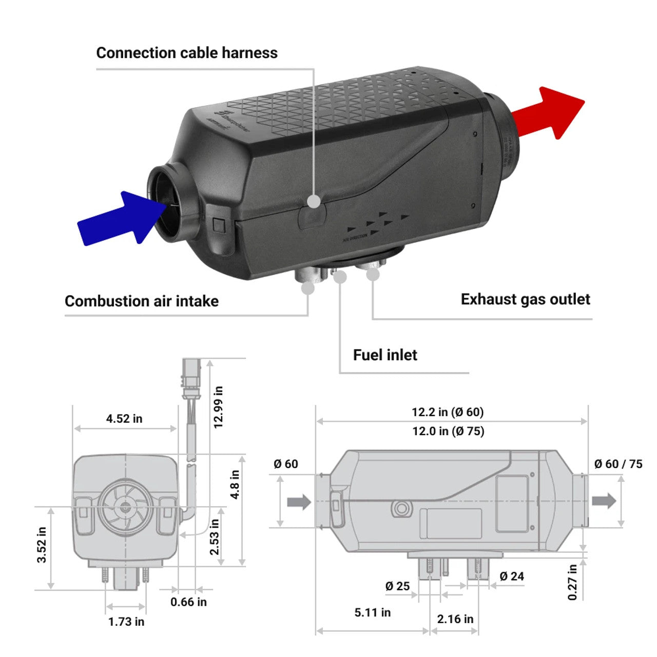 Espar AS3-D2L Air Heater- Sprinter Kit Included (Diesel)