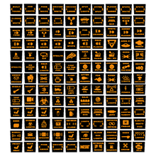 Load image into Gallery viewer, Printed Series Auxiliary Switch Labels (Upfitter) - 2017-2020 F-150 Raptor, 2017-2022 F-250 / F-350 Super Duty / 2024+ Grenadier