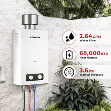 Load image into Gallery viewer, Camplux BD264C Tankless Propane Water Heater With Rain Cap