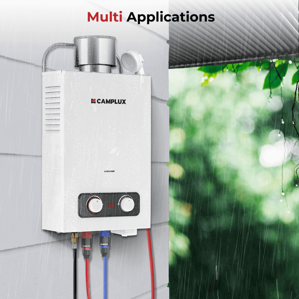 Camplux BD158C Tankless Propane Water Heater With Rain Cap