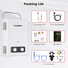 Load image into Gallery viewer, Camplux BD158P43 Tankless Propane Water Heater Pump Kit