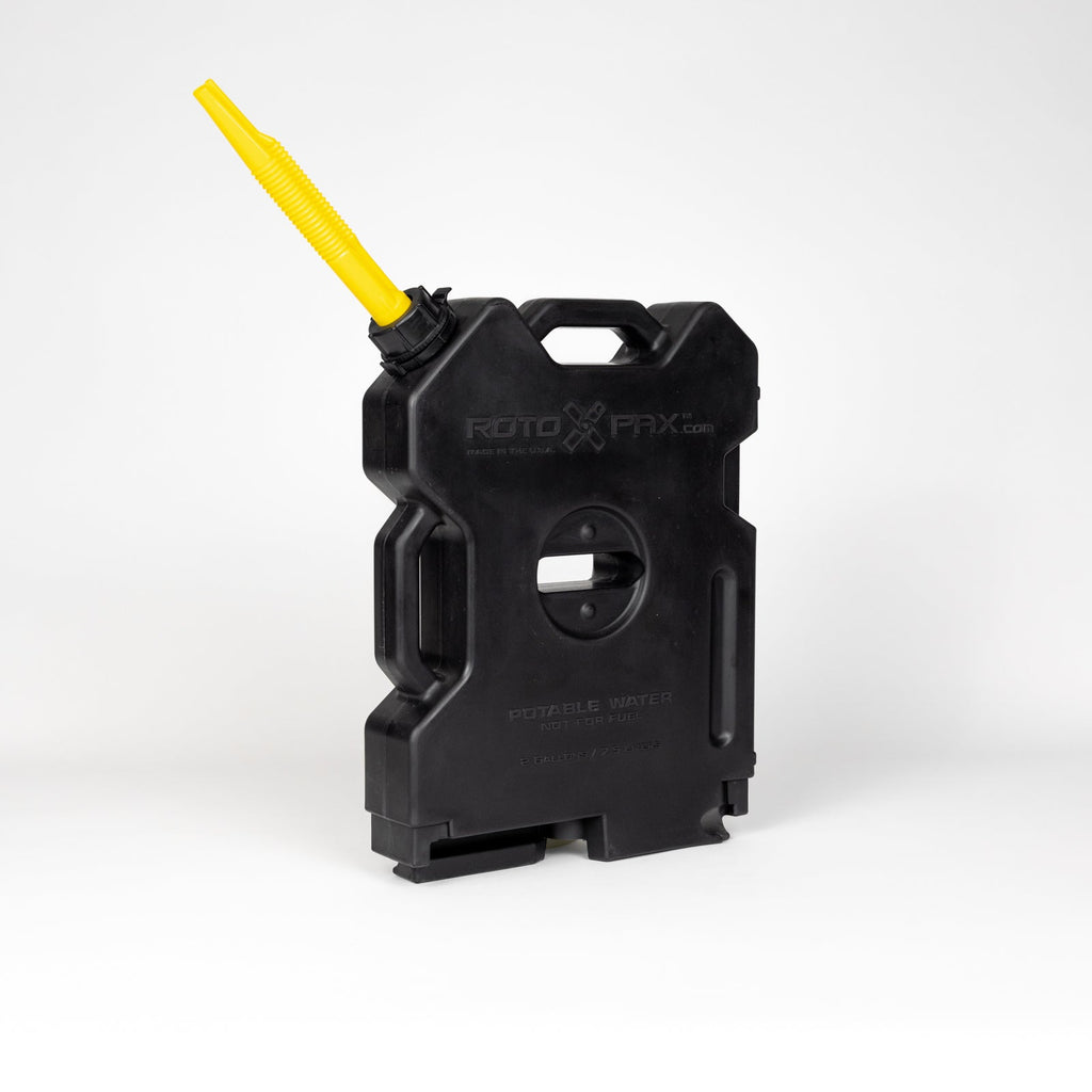 2 Gallon Water container by RotopaX, with a spout attached for easy pouring, perfect for camping and recreational use.