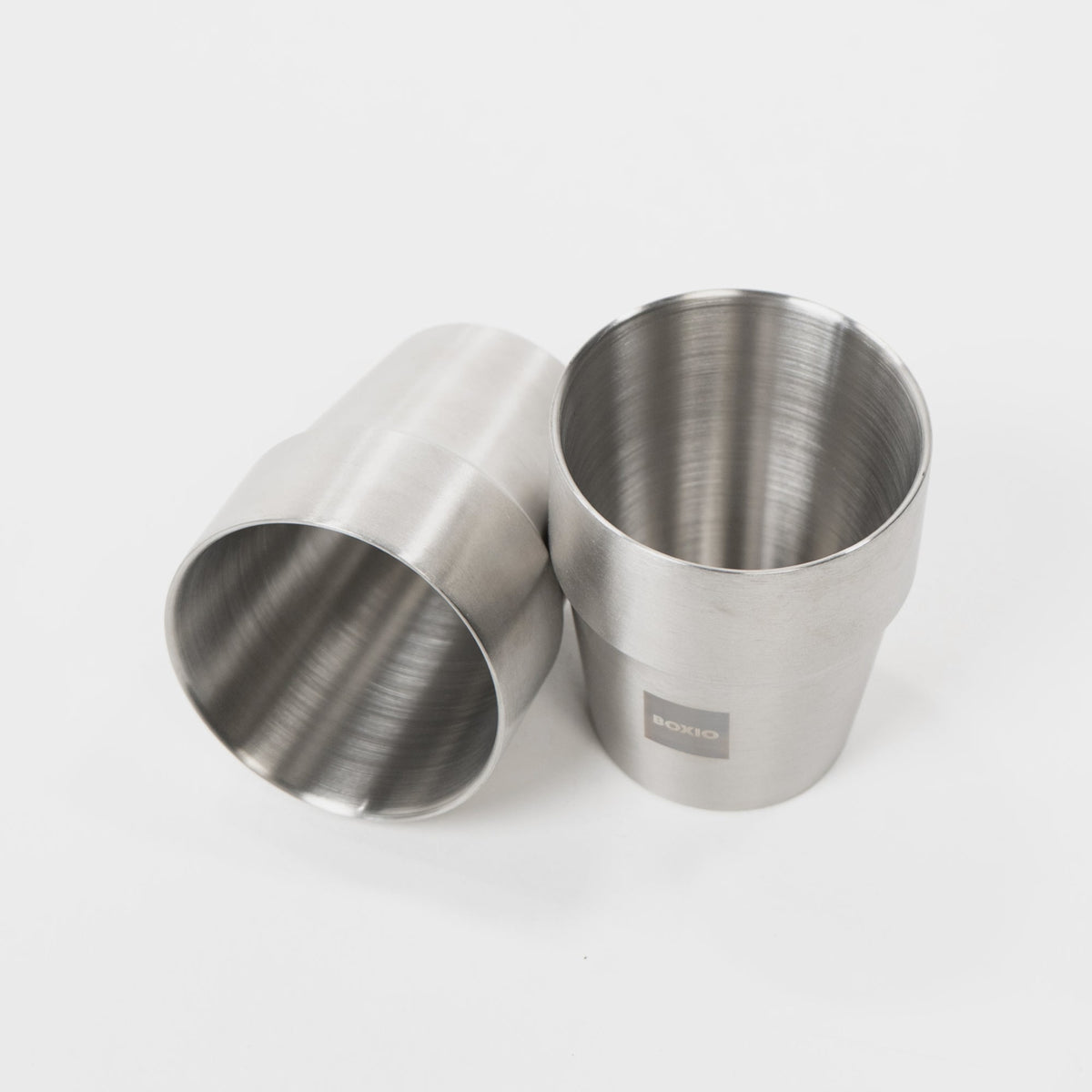 BOXIO CUP I Set of four stackable stainless steel cups