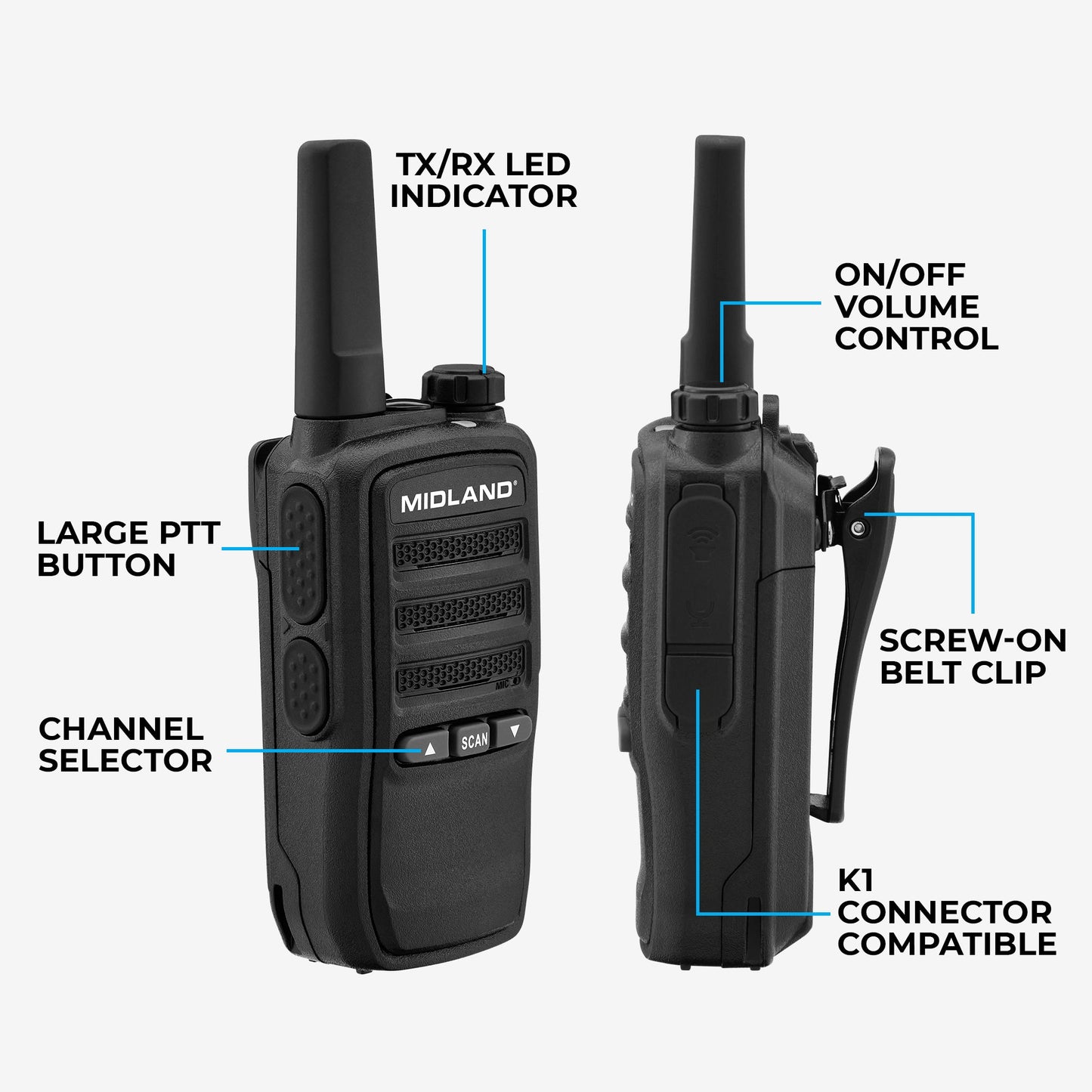 BR10 BizTalk FRS Heavy‑Duty Business Radio 6‑Pack - BR10X6