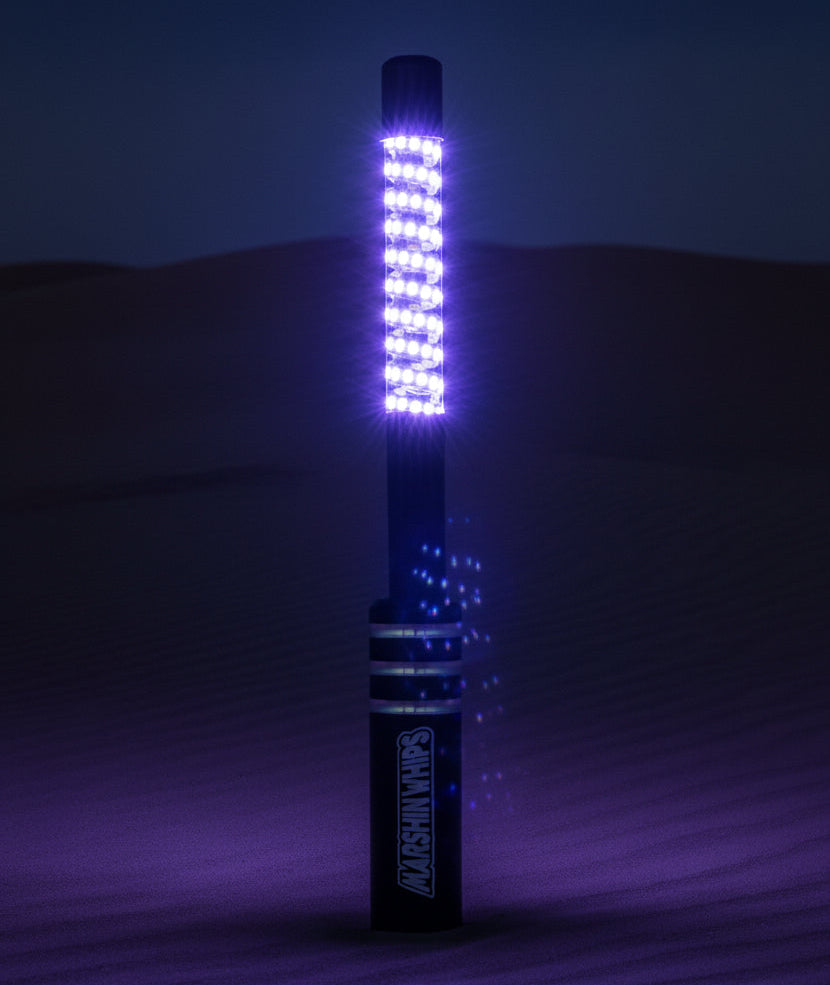 Mini Moe Pink Edition LED Whips | Compact High-Output Safety Whips | Pair