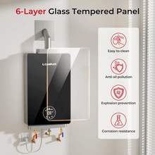 Load image into Gallery viewer, 3.18 GPM Indoor Tankless Water Heater Propane with Wall Thimble, Black