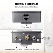 Load image into Gallery viewer, Camplux Instant Indoor Tankless Gas Water Heater 5.28 GPM | Gray