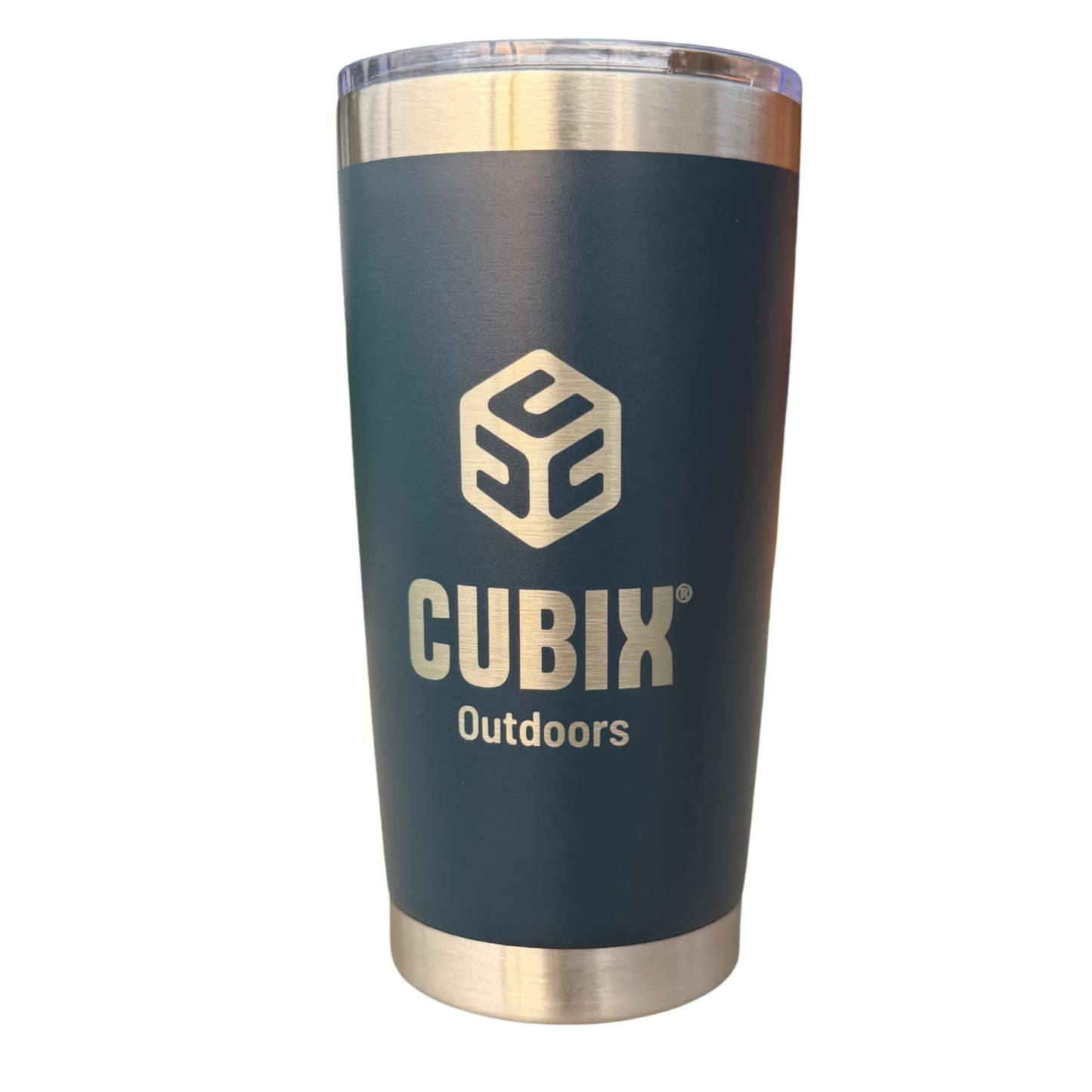 Cubix Outdoors 20oz Insulated Tumbler with Sliding Lid — Stainless Steel, Keeps Drinks Hot or Cold