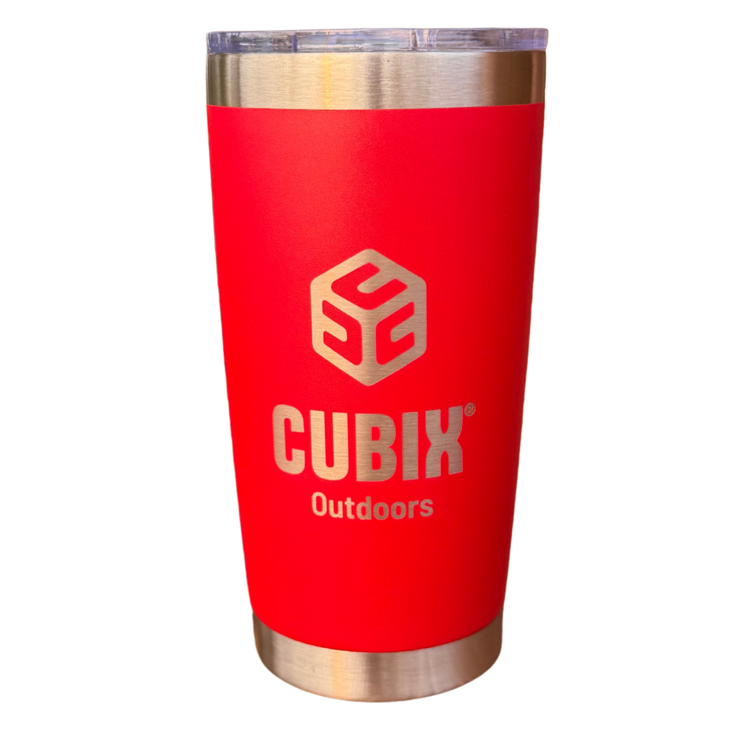 Cubix Outdoors 20oz Insulated Tumbler with Sliding Lid — Stainless Steel, Keeps Drinks Hot or Cold