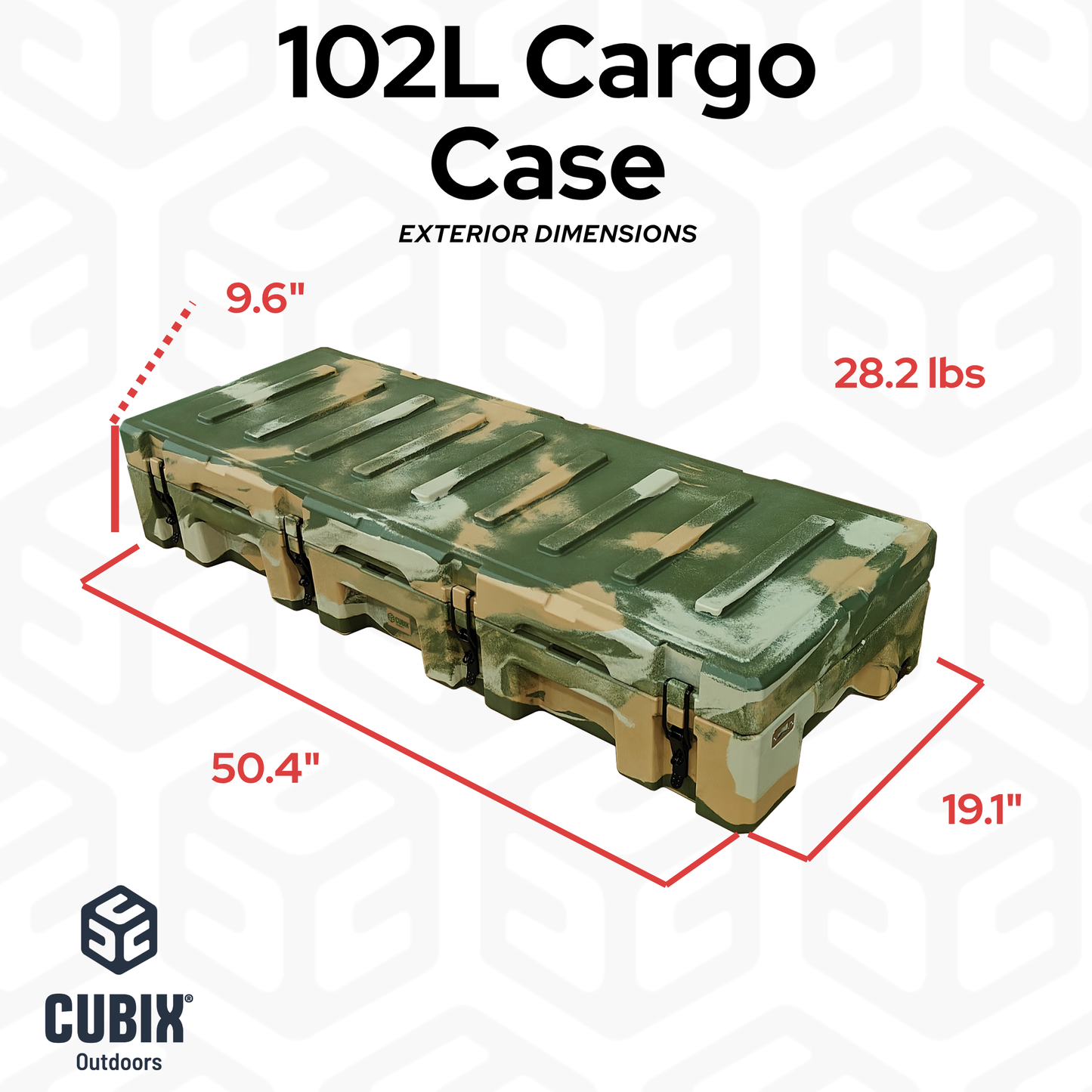 Cubix Outdoors 102L Heavy-Duty Rotomolded Cargo Case — Hunting, Fishing & Gear Storage